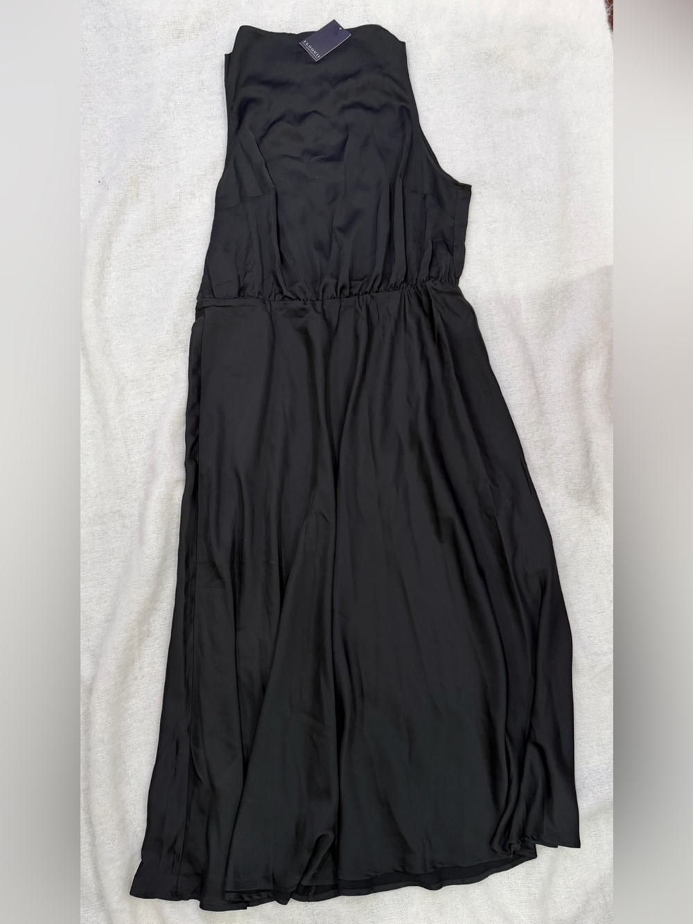 Eloquii Black Midi Skirt with Elastic Waist
